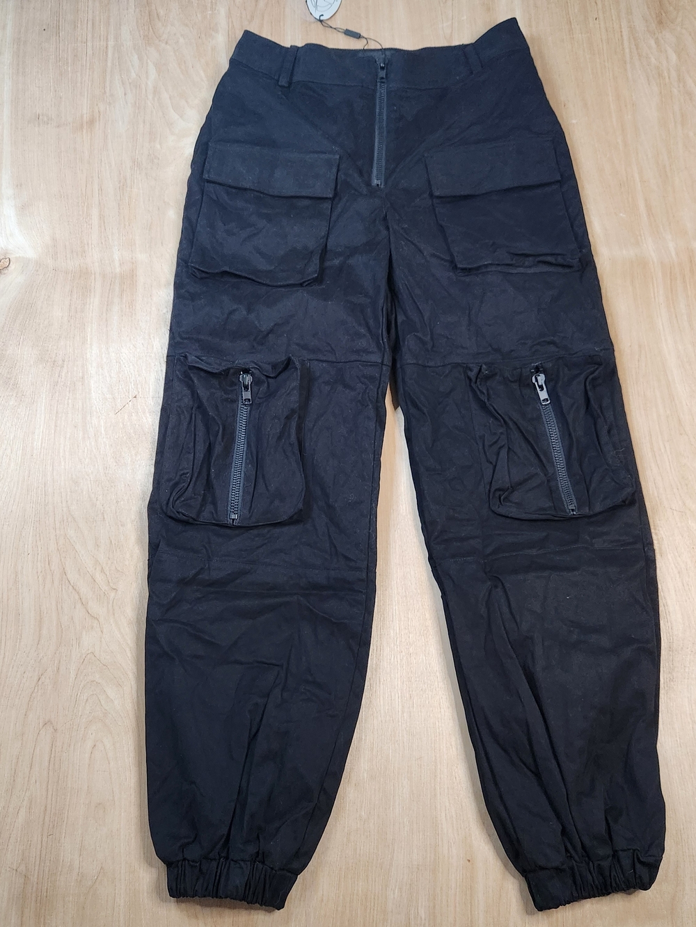 Poster Grl Dollskill Womens Black Cargo Utility Pants with Zip Pockets Size L